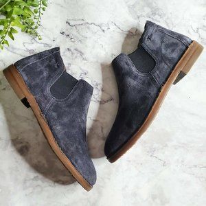Trask Allison Navy Blue Suede Leather Chelsea Boot
